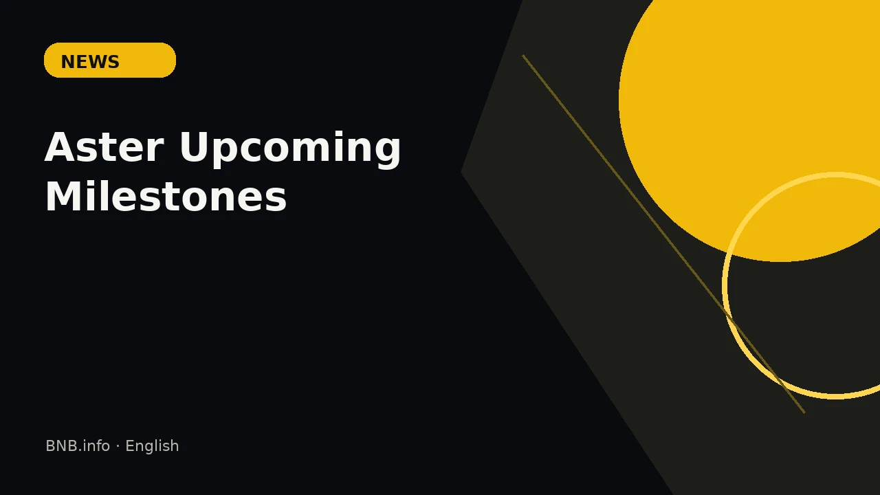 AsterDEX upcoming milestones